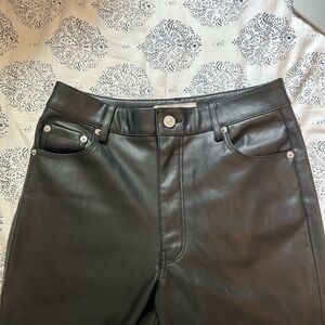 Zara Black Faux Leather Pants